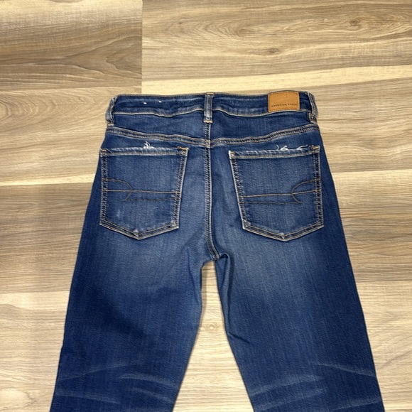 🏴 American Eagle Outfitters Blue high rise jegging crop size 4 - Picture 12 of 12